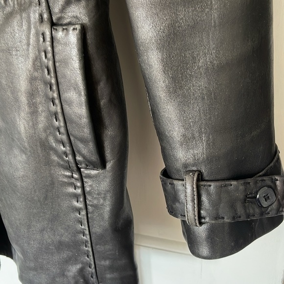 Wilson Vintage,Leather women’s black soft, leather jacket. Belted. Size XL. EUC - Picture 3 of 12